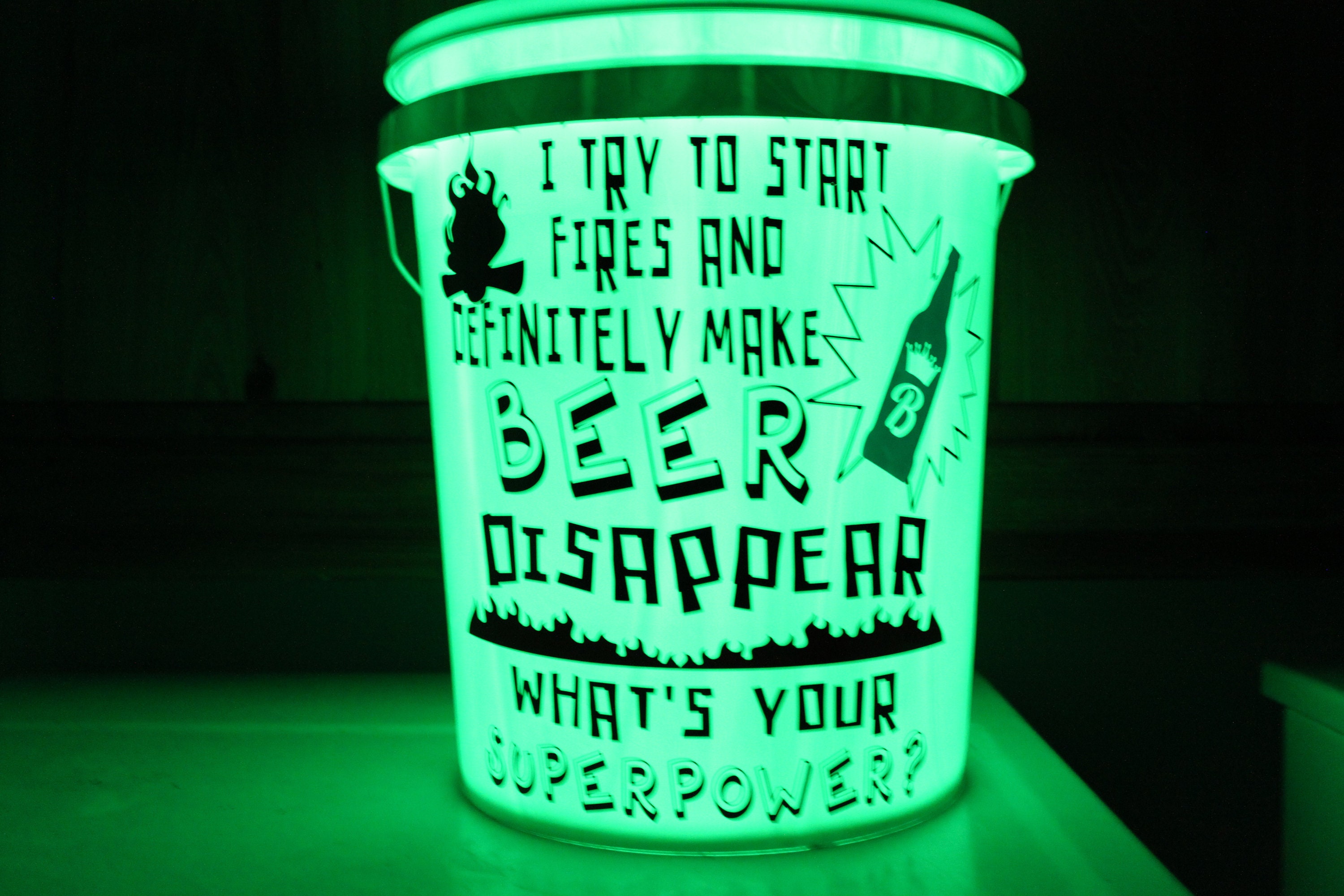 LED Light up Buckets Personalized LED Bucket Camping LED Etsy