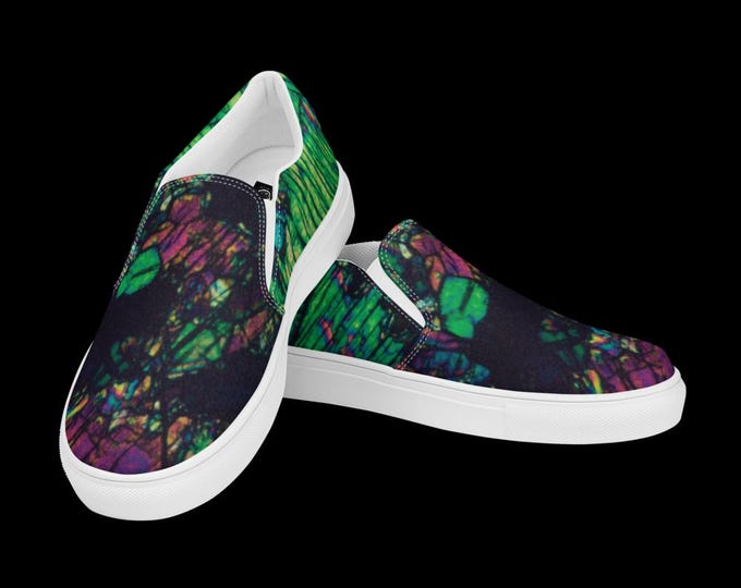 Mineral Thin Section Photo on Women’s slip-on canvas shoes
