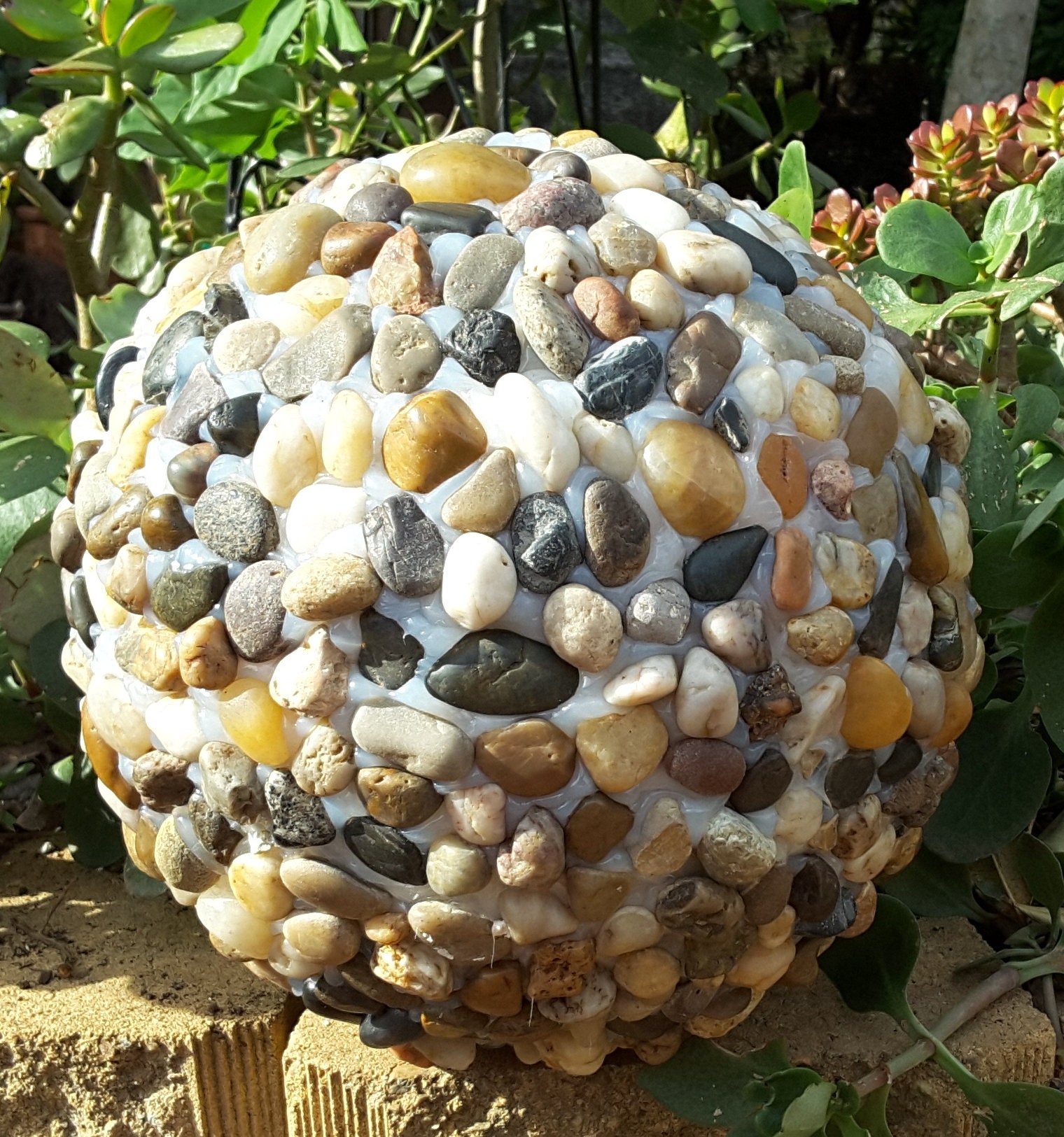 Garden Ball with pebble artwork