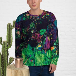 Mineral thin section photo on Adult Unisex Sweatshirt