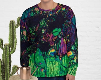 Mineral thin section photo on Adult Unisex Sweatshirt