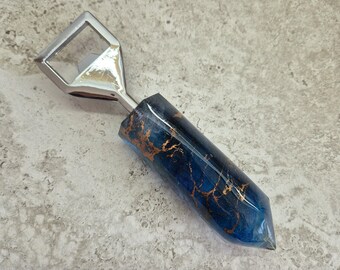 Luxury Bottle Opener featuring alcohol ink artwork in resin