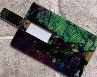 USB drive custom printed with mineral art