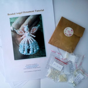 DIY Craft Engel Bead Kit, Machen Sie Ihr eigenes hängendes Engeldekor, Kit für Weihnachtsengelschmuck, Perlenset