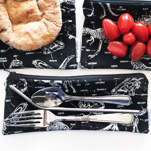 Glow-in-the-Dark Dinosaur Snack Bags: Reusable Zero Waste Lunch Bags