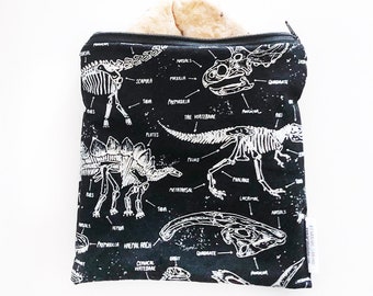 Party Favour Snack Bags, Reusable Bags, Dinosaur Bag, Glow in the dark, Reusable Sandwich Bags, Food Bags, Reusable Snack Bags