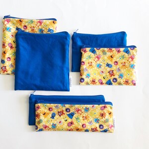 Reusable Snack Bags: Waterproof Monster Print Food Pouch