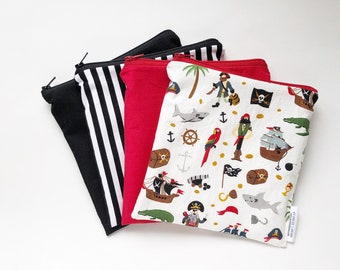 Set of 4 Pirate Snack and Sandwich Bags