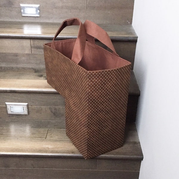 The Stair Duffel PDF Tutorial, DIY storage basket, stair basket, staircase bin, deck accessory