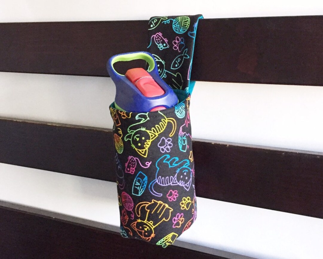Water Bottle Holder in Kitten Print for Bunkbed for Use as a Etsy