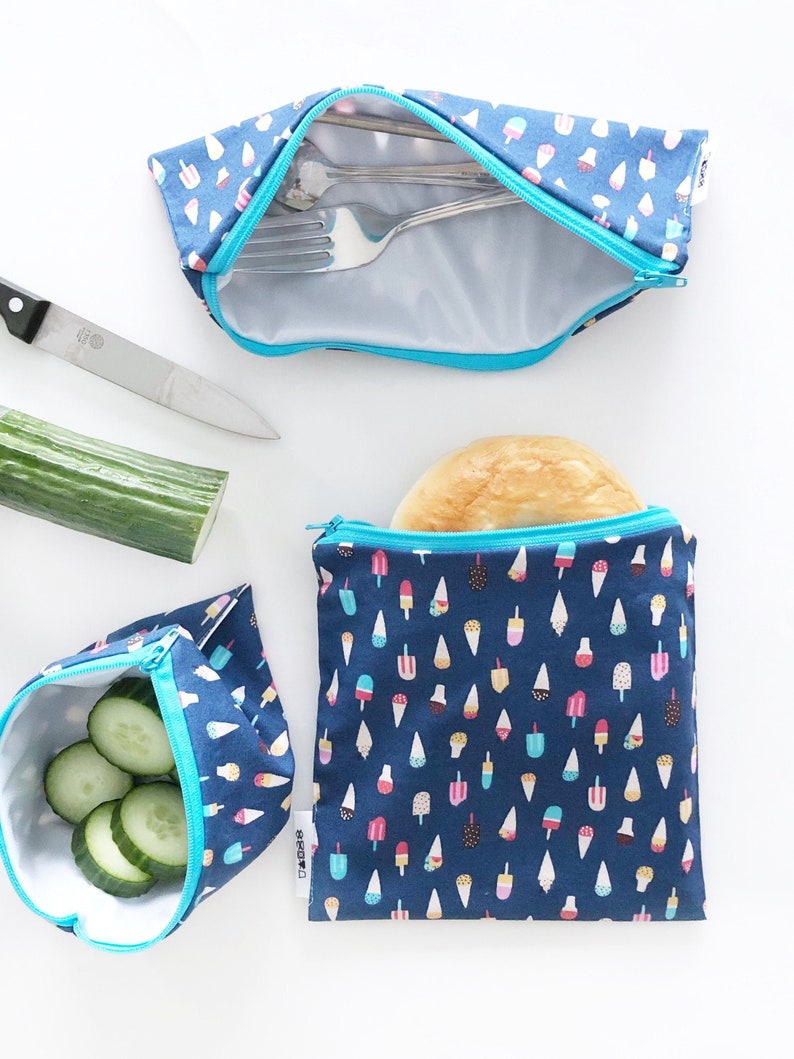 Reusable lunch bags Reusable Snack Bags Reusable Food Bags Etsy Canada