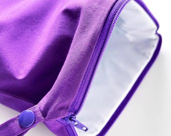 Solid Wet Bag – Classic Waterproof Zipper Bag for Everyday Use (Personalization Optional)