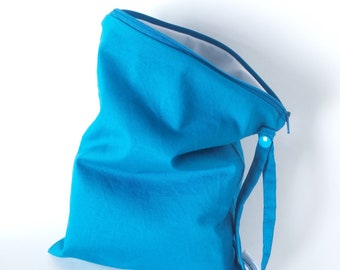 Wet Bag in large or small in solid color for the beach, kitchen, baby, sports or gym bag and available personalized