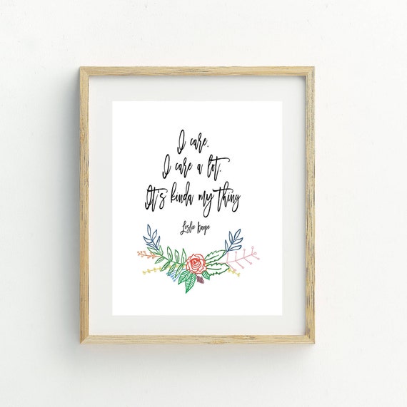Social Worker Quote Leslie Knope Parks And Rec Hand Etsy