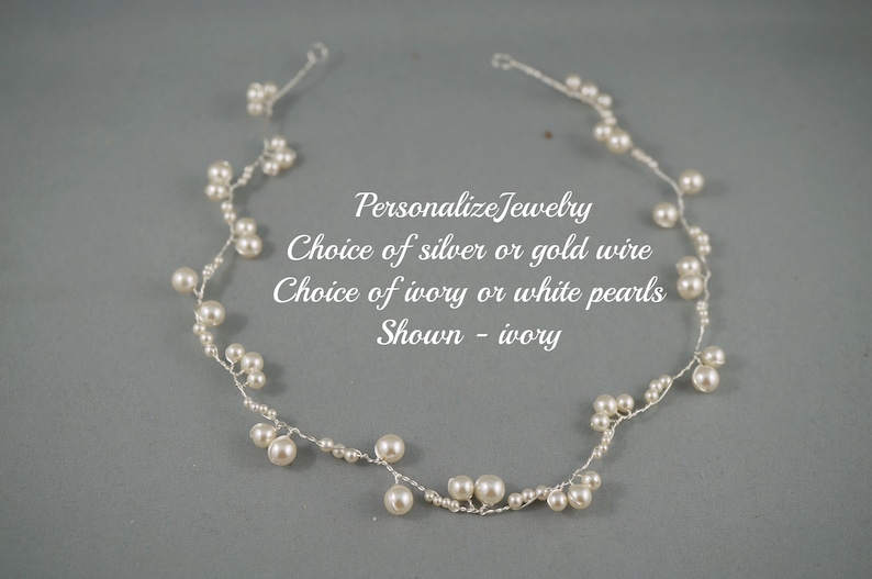 Bridal dainty hair vines Wreaths Pearls Crystals gold Silver vines Wedding hair accessories accessory Spring wedding vines Flexible Beaded