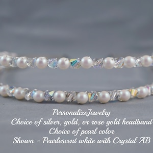 Doppelstirnband | Braut Gold, Rose Gold, Silber Ehering | Hochzeit Haarschmuck & Headpiece | Braut Geschenk | Herbsthochzeit Haarband