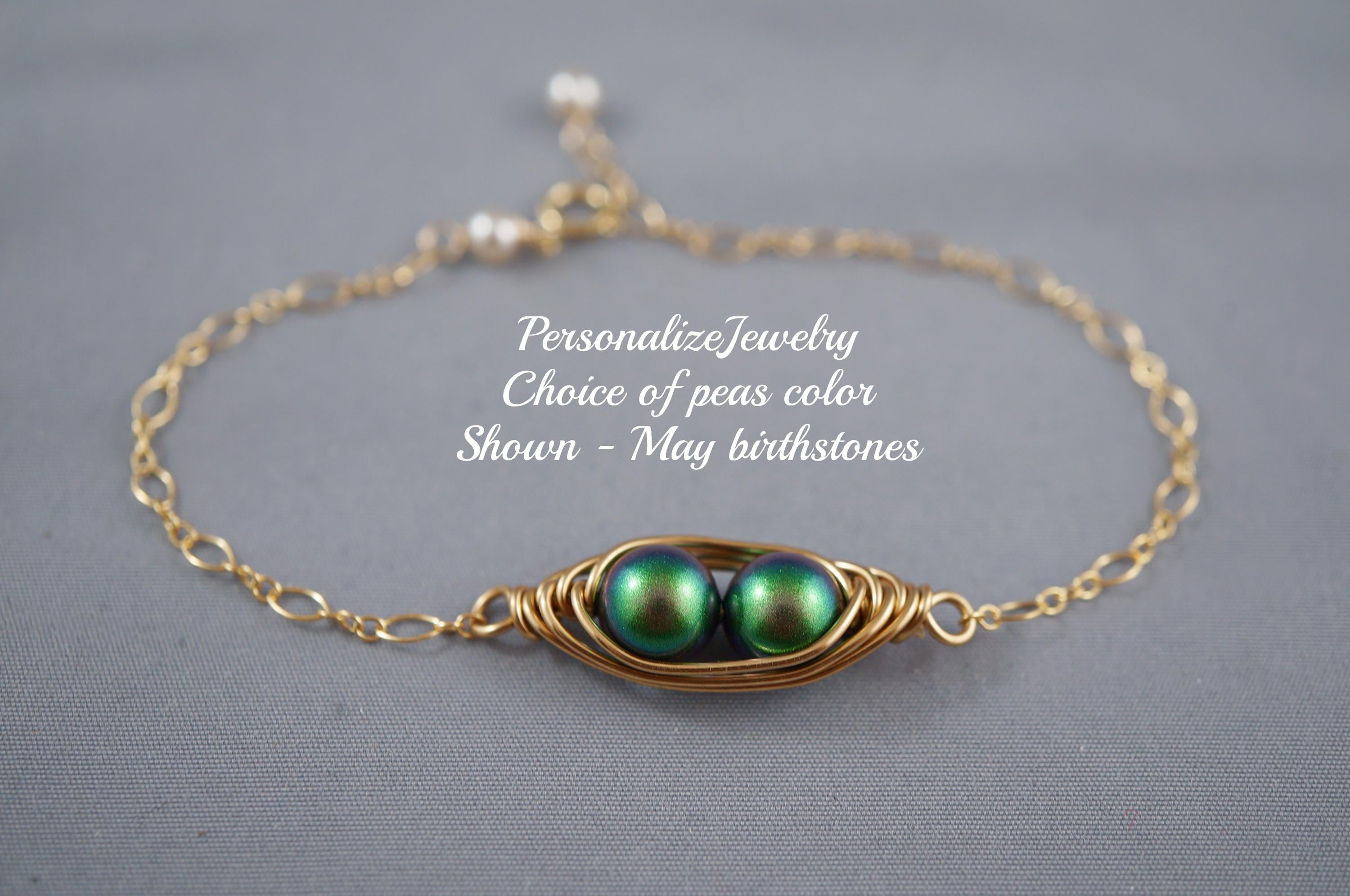 23 Best Gifts for Twin Moms: A Complete Guide 5 Sweet Peas Bracelet Sterling Silver Chain with 2 Peas in a Pod…