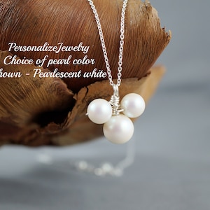 Mickey Anhänger Halskette | Sterling Silber Kette | Disney-Themed Brautjungfer Geschenk | Perlenschmuck für Hochzeiten im Herbst | Versteckte Micky Hochzeit