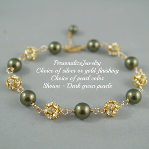 Brautjungfer Armband | Gold & Silber Strasskugeln | Goldschmuck | Brautjungfer Geschenk | Brautparty-Dusche | Herbst-Hochzeits-Schmucksachen