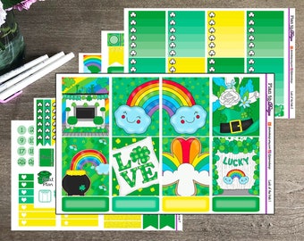 LUCK of THE IRISH Deluxe Weekly Kit (Standard Vertical) - 7 Pages - Greens and Yellow- for Vertical, Recollections, St. Patrick's Day