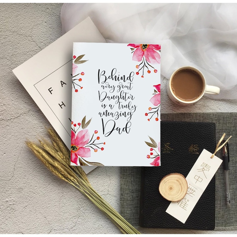 fathers day card from daughter card for dad behind every