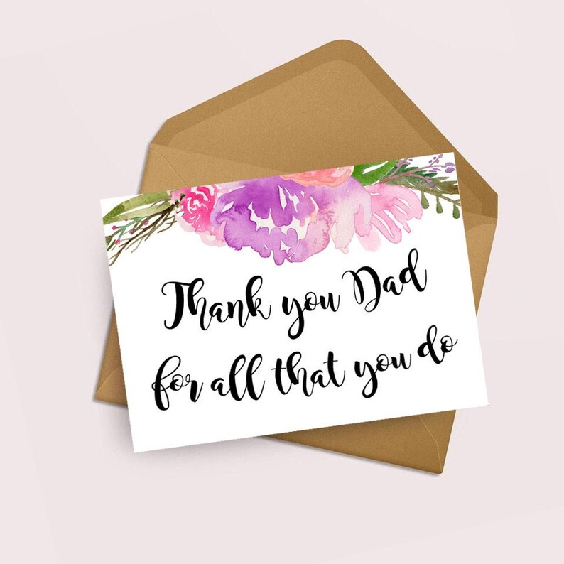 fathers day card from daughter thank you dad card