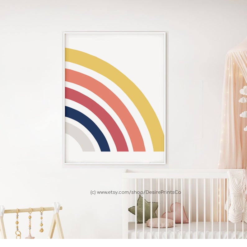 Regenbogen Kunst Kinderzimmer Dekor Baby-Zimmer-Druck junge | Etsy