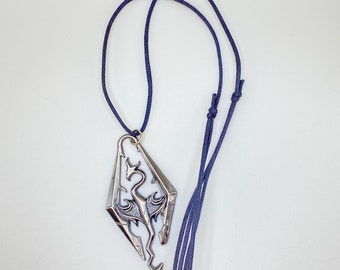 Dragon Pendant Corded Necklace: Mythical Charm Jewelry