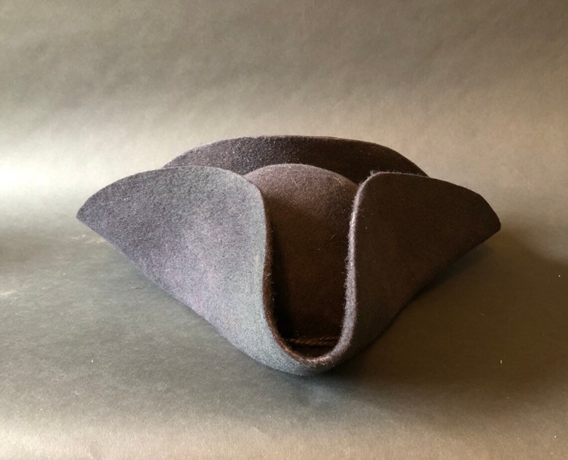 Wool Felt tricorn Hat Mid18th Century Etsy