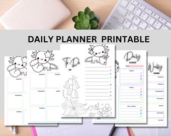 Printable to Do List Daily, Weekly To-do Pdf Planner Checklist A4 and ...