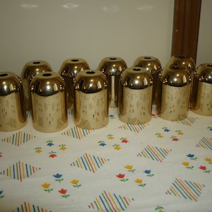 11 Vintage Murano chandelier Plated Socket Cups..Nice Clean Condition