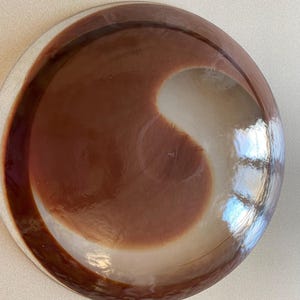 large Vintage Murano Glass Hand Blown  Ferro Swirl Bowl