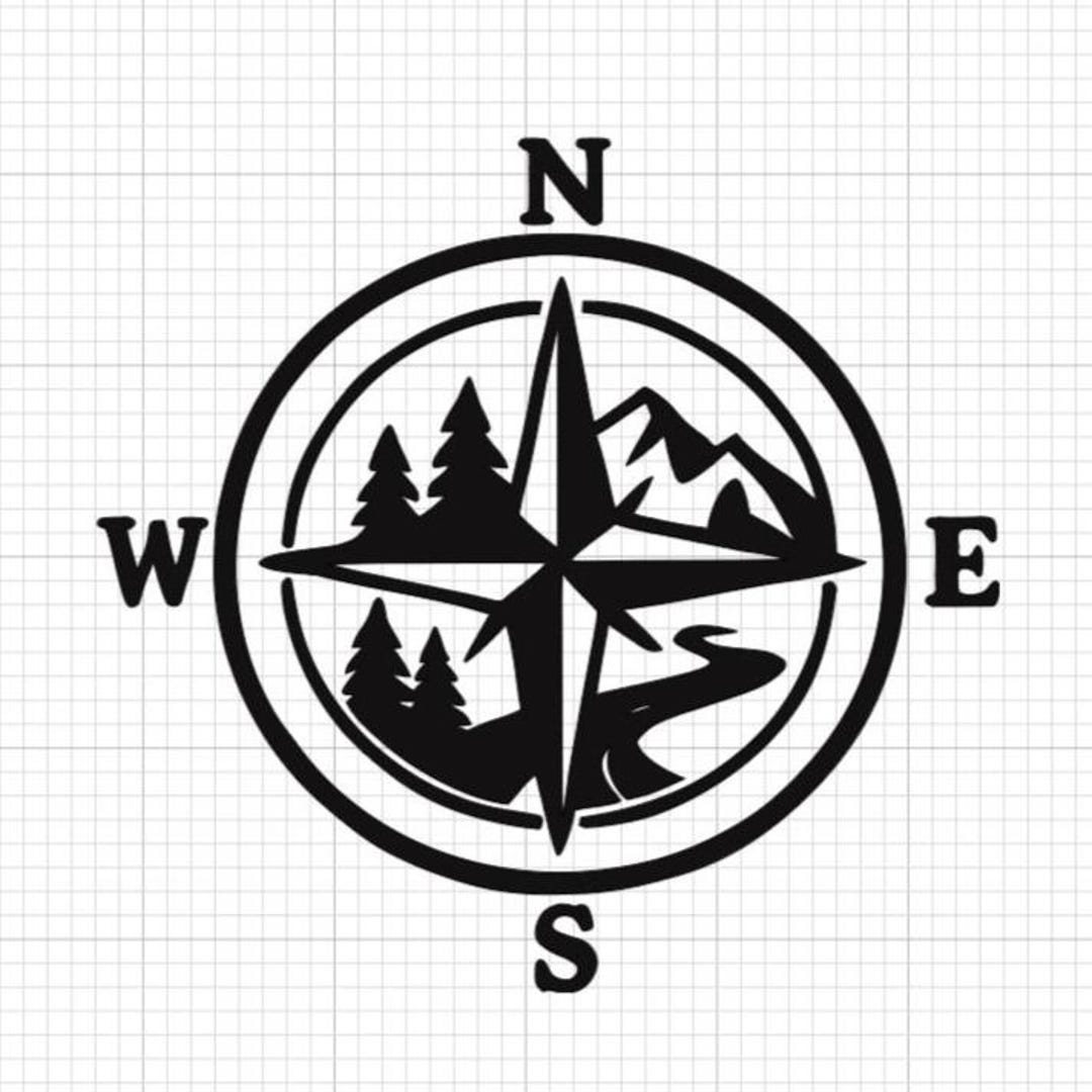 Nature Compass Vinyl Car Decal Sticker - Etsy