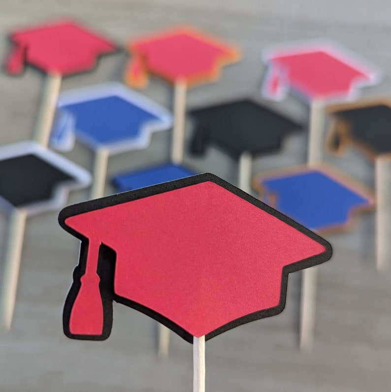 Graduation Cap Cupcake Toppers - Etsy