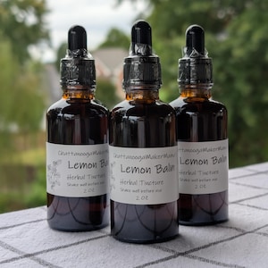 Organic Lemon Balm (Melissa officinalis) Herbal Tincture Extract