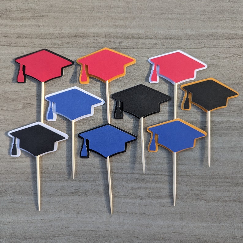 Graduation Cap Cupcake Toppers - Etsy