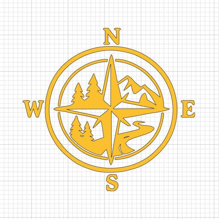 Nature Compass Vinyl Car Decal Sticker - Etsy