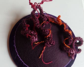 Madder Root Crochet, Calot Headpiece Fascinator Wildflower, Headpiece, Fascinator, Vintage, Design, Wedding, Fashion, Modern, Earthy