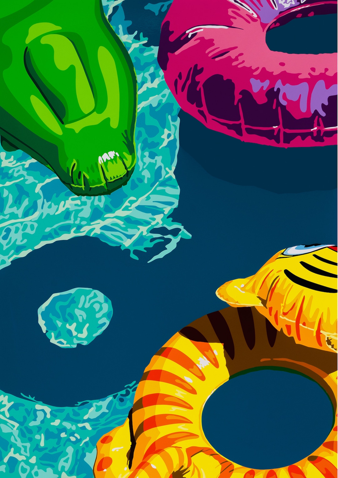 Painting Pool Inflatable Swimming Pool Art Print | Pop Art Inflatables, Limited Edition - Etsy