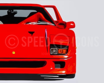 The F40 Four. no.4. Ferrari Fine Art Giclée Ltd Ed Print.