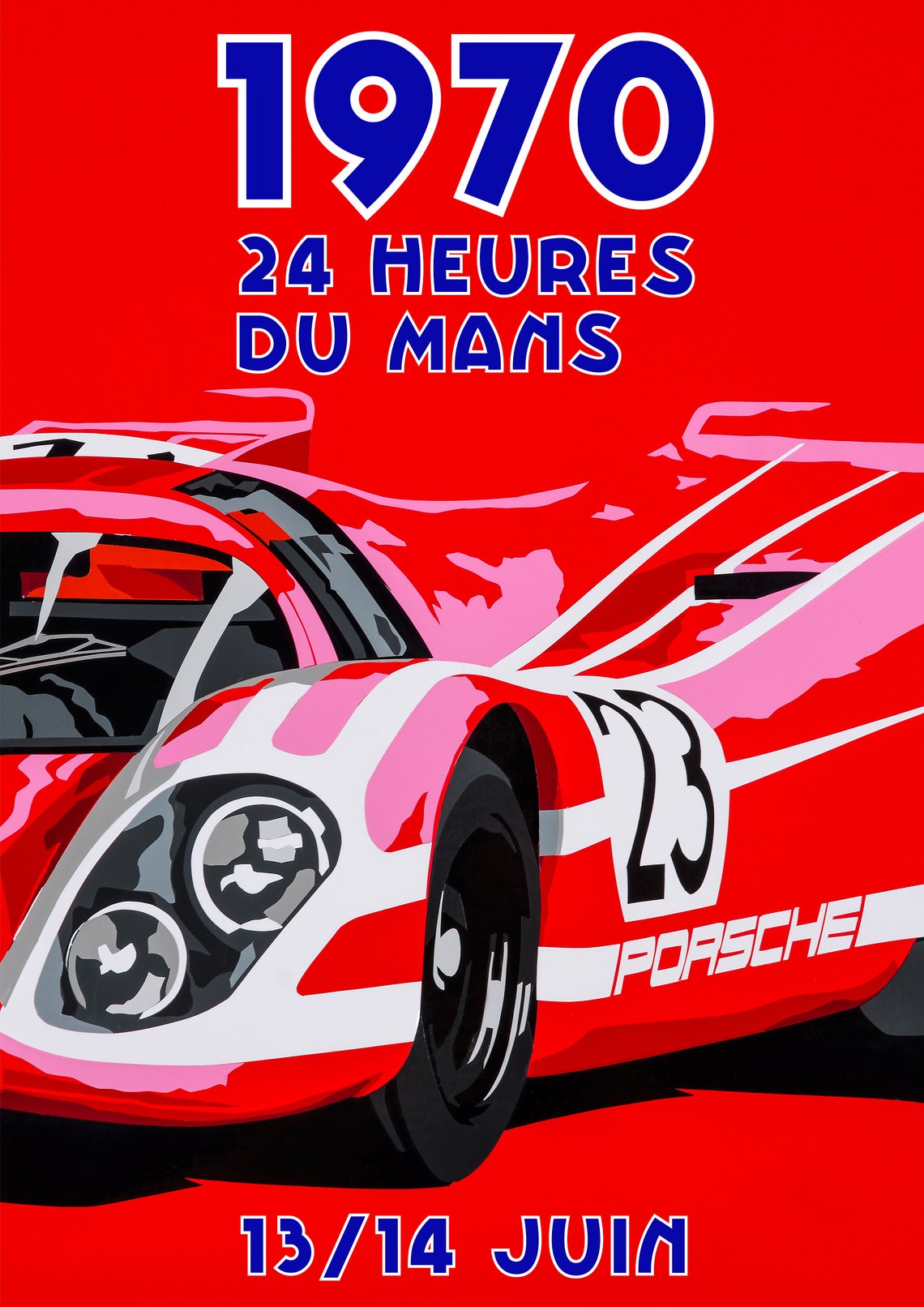 1970 Le Mans Retro Posterstyle Fine Art Print. Porsche 917 Etsy