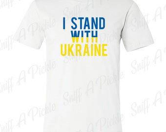 I Stand With Ukraine Adult Tee Shirt