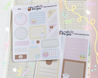 Plants Mini Sticker Kit for journaling and planning | JK01 | stickers, planner stickers, journaling stickers, cute | Viri Cute Designs