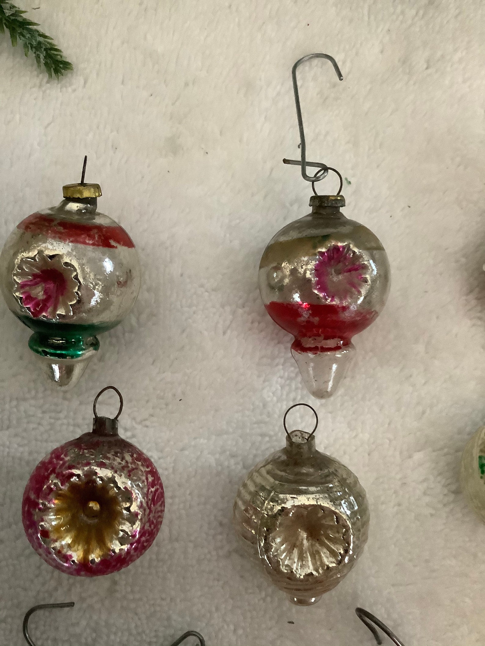 Lot of 12 Vintage Glass Figural Feather Tree Ornaments Etsy