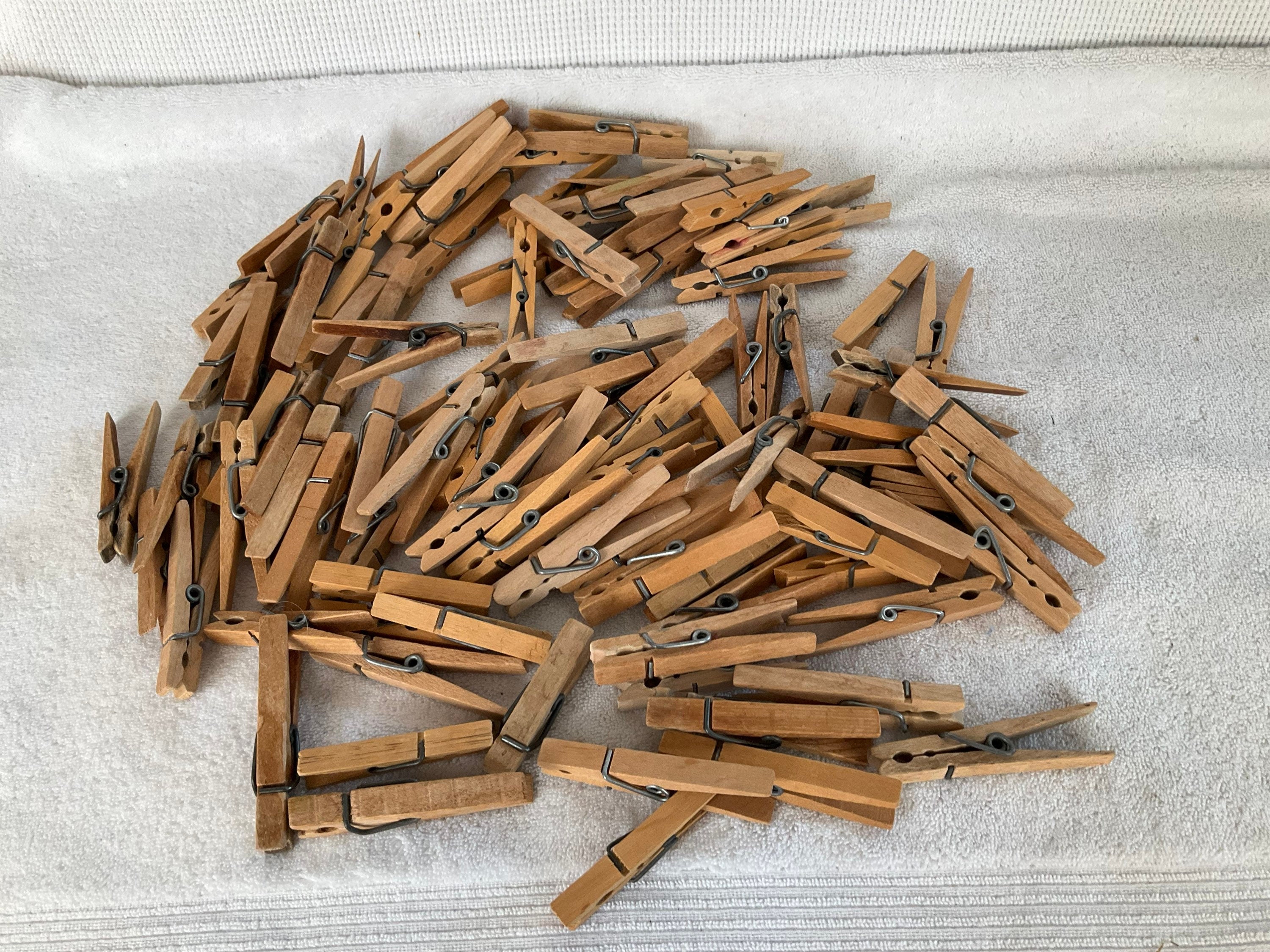 Mini Clothespins, Wood Clothespins, Gold, Tiny Clothespins