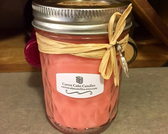 Berry Vanilla Soy Candle 8 oz Mason Jar