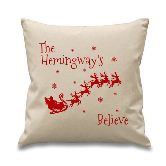 Items similar to Personalized Christmas Cushion Cover Personalised