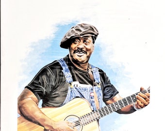 BLUES ART PRINT Signed & Numbered Giclée Print of Fruteland Jackson by Diana Lee Charles