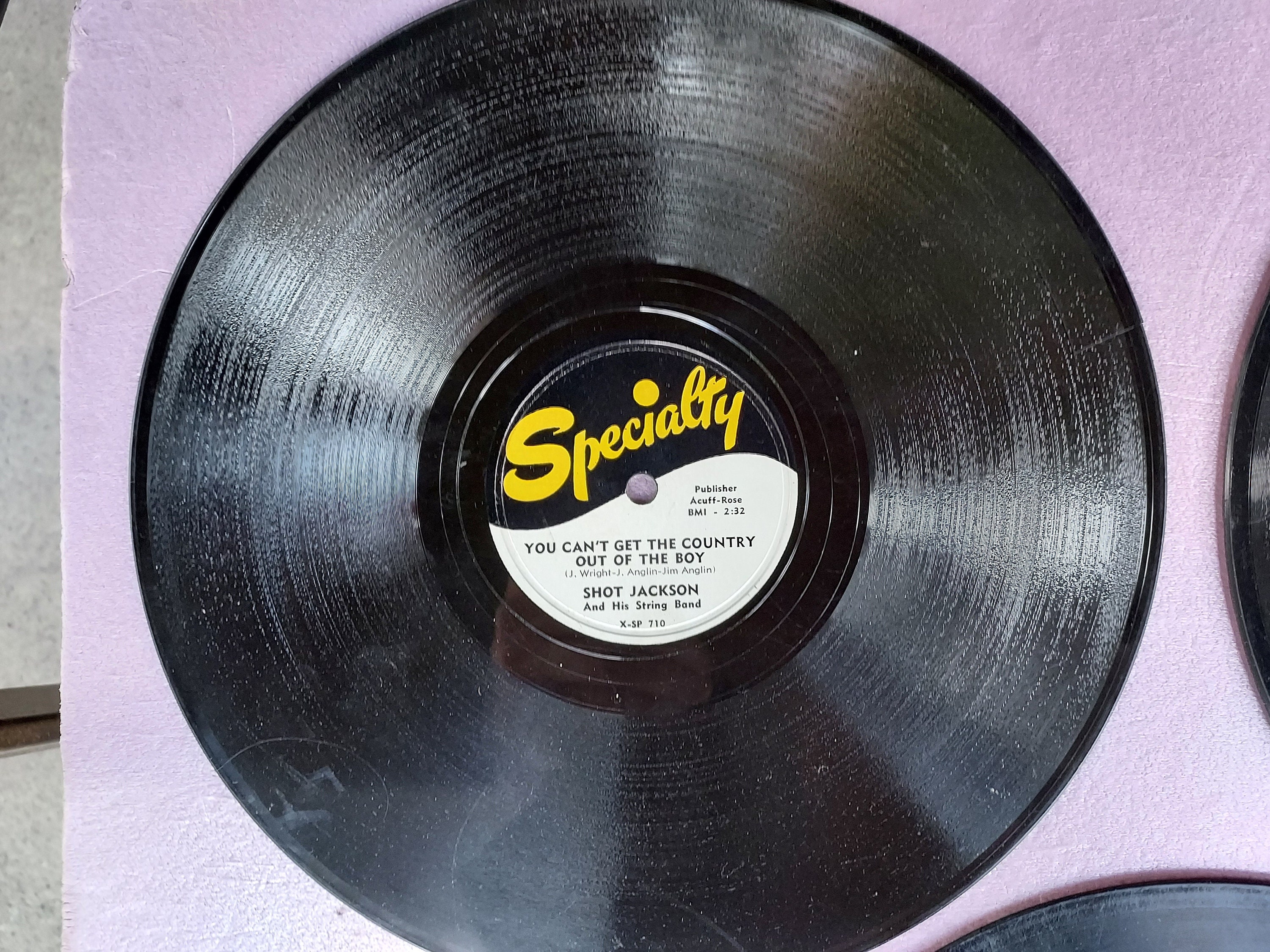 LOT of 4 10-inch 78rpm Cracked/damaged COUNTRY & Old-time