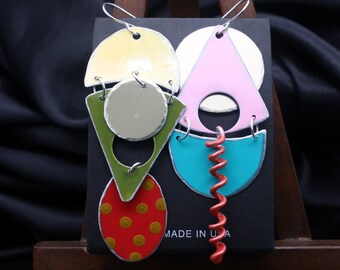 Colorful Multi-Shape Aluminum Earrings